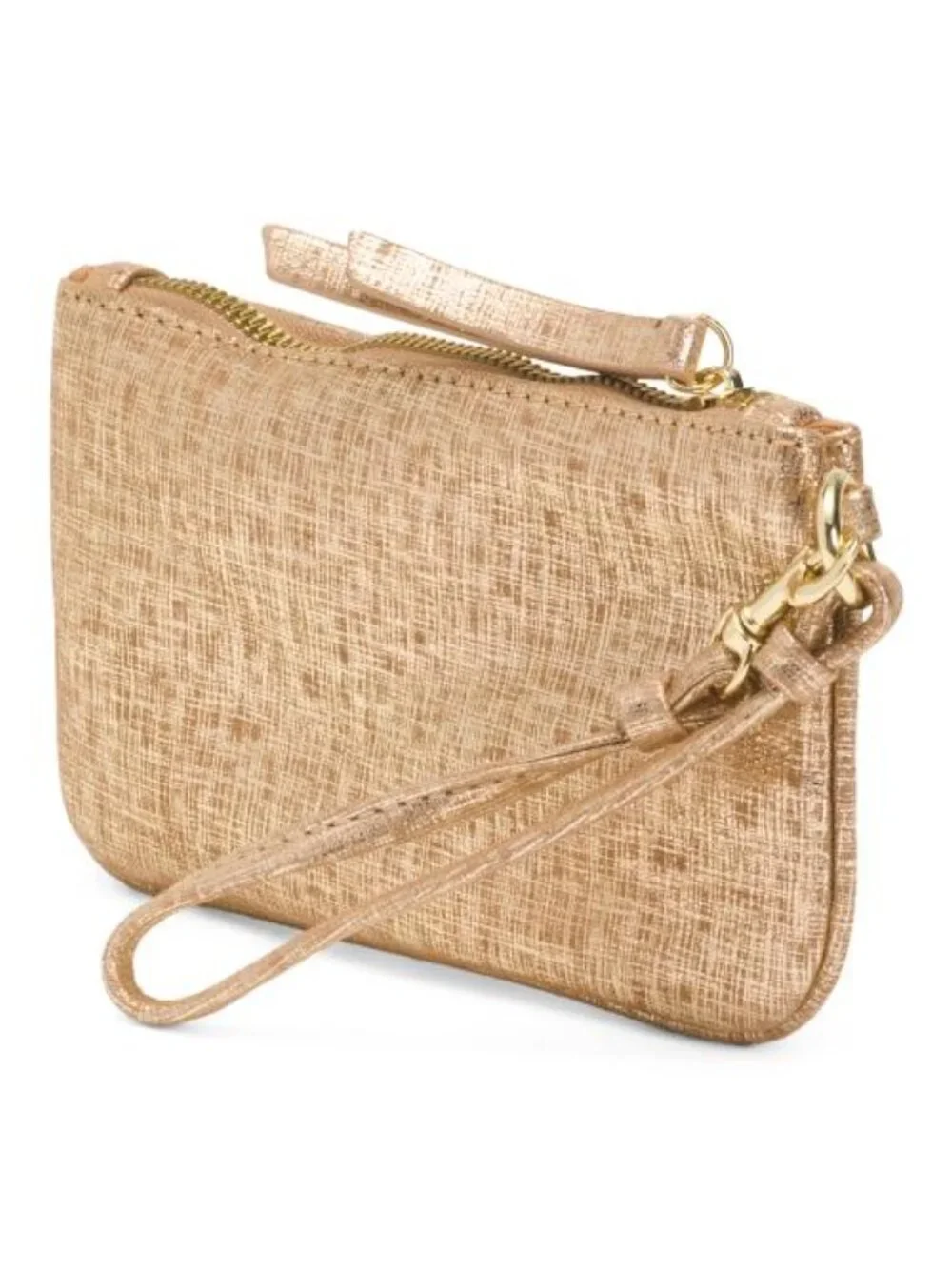 KIM GRAVEL Leather Front Buckle Wristlet